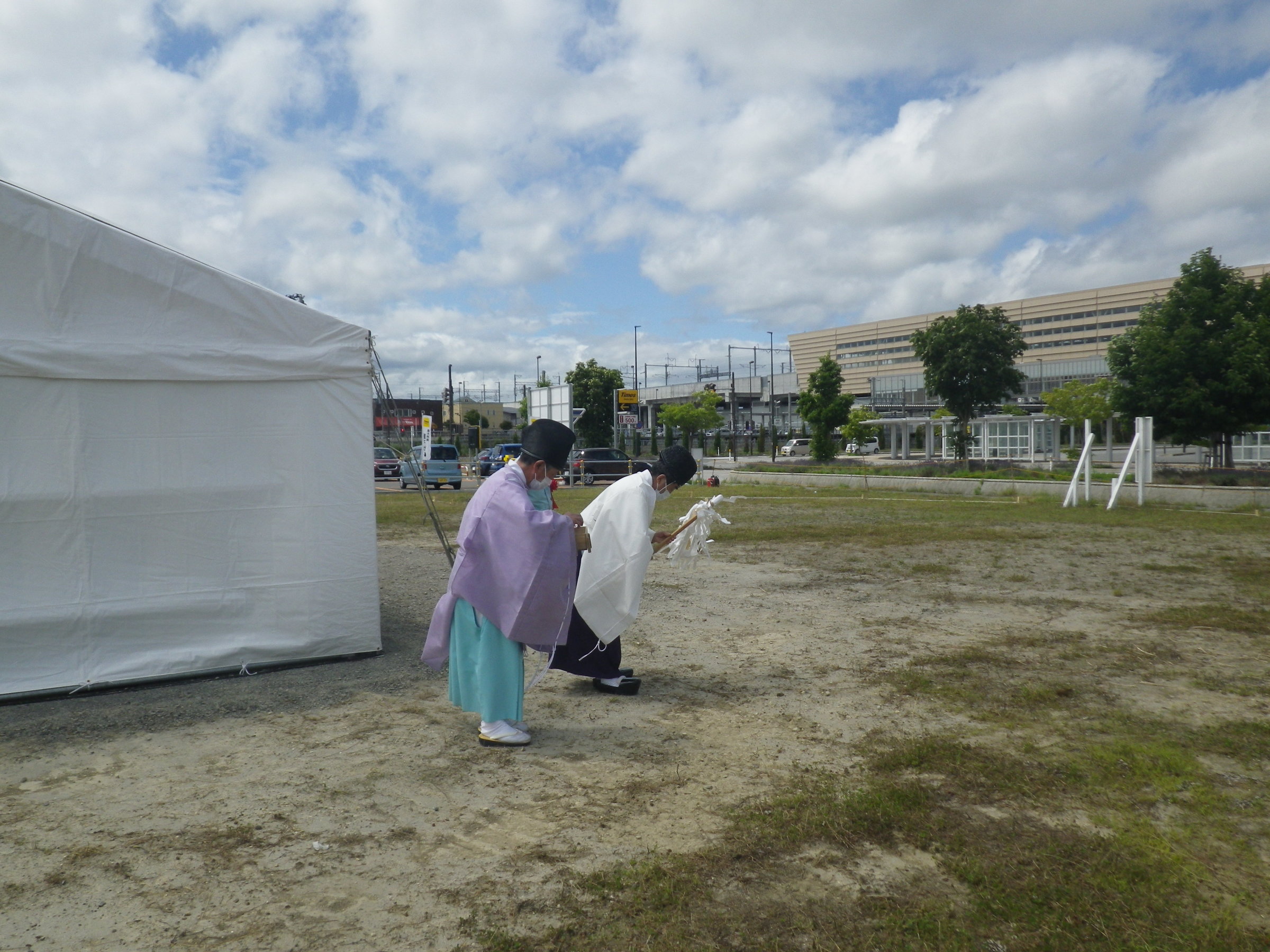 「ゆきわり会生活介護施設「WAKO」新築工事」の地鎮祭を執り行いました